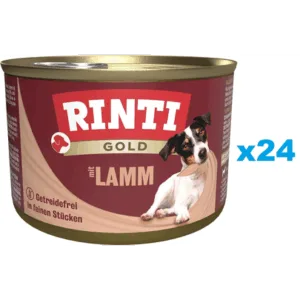 Comanda online RINTI Gold Lamb Mini cu miel 24x185 g mancare caini rase mici