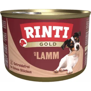 Comanda online RINTI Gold Lamb Mini miel conserva hrana caine 185 g