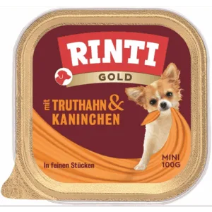 Comanda online RINTI Gold Turkey&Rabbit Mini curcan si iepure pentru caini 100 g