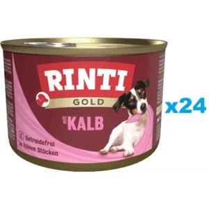Comanda online RINTI Gold Veal Mini hrana caini rase mici 24x185 g cu vitel