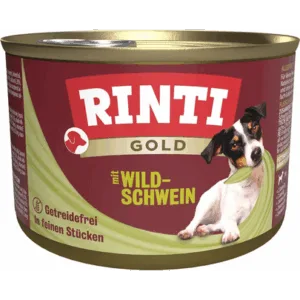 Comanda online RINTI Gold Wild boar Mini cu mistret conserva hrana caini rasa mica 185 g