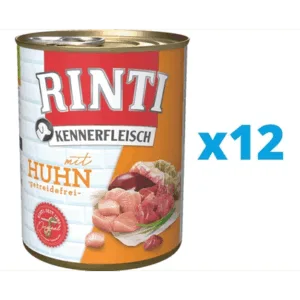 Comanda online RINTI Kennerfleisch Chicken hrana umeda cu pui 12 x 800 g