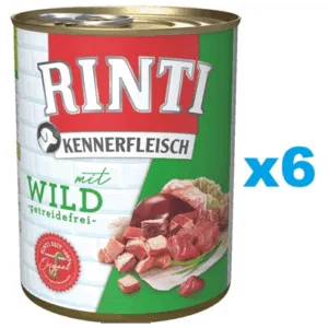 Comanda online RINTI Kennerfleisch Game cu vanat 6x400 g hrana caine