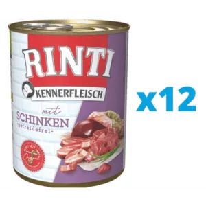 Comanda online RINTI Kennerfleisch Ham hrana caini adulti 12 x 400 g