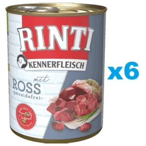 Comanda online RINTI Kennerfleisch Horse carne de cal 6x800 g hrana caine adult