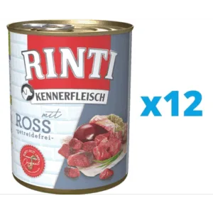 Comanda online RINTI Kennerfleisch Horse hrana umeda caine 12 x 800 g