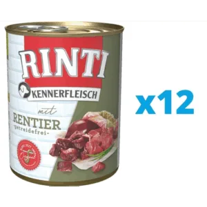 Comanda online RINTI Kennerfleisch Reindeer conserve hrana umeda caini 12 x 800 g