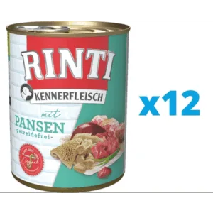 Comanda online RINTI Kennerfleisch Rumen conserva hrana caini 12 x 800 g cu rumen