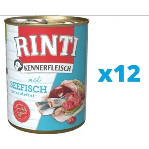 Comanda online RINTI Kennerfleisch Sea Fish hrana umeda caini 12 x 800 g