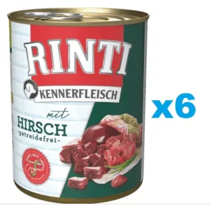 Comanda online RINTI Kennerfleisch Venison hrana caine adult 6x800 g vanat