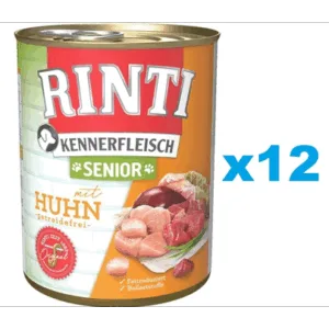 Comanda online RINTI Kennerfleish Senior Chicken 12x400 g conserva hrana caine senior