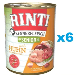 Comanda online RINTI Kennerfleish Senior Chicken 6x400 g cu pui
