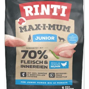 Comanda online RINTI MAX-I-MUM Junior Chicken hrana uscata caini juniori