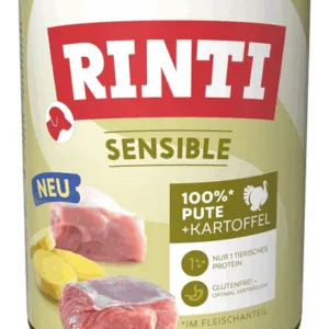 Comanda online RINTI Sensible pentru caini sensibili 800g curcan si cartofi