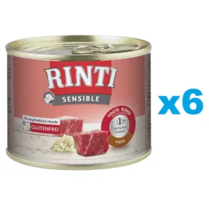 Comanda online RINTI Sensible vita si orez 6x185 g caini cu alergii alimentare