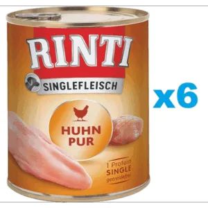 Comanda online RINTI Singlefleisch Chicken Pure 6x400 g pui