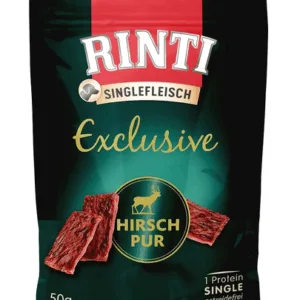Comanda online RINTI Singlefleisch Exclusive Snack Venison gustare cu vanat pentru caini 50 g