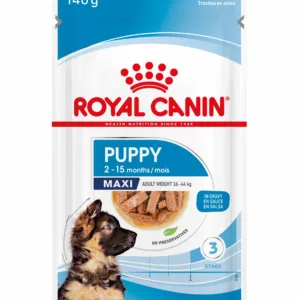 Comanda online ROYAL CANIN Plic hrană umedă pentru câini Maxi Puppy140g