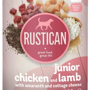Comanda online RUSTICAN JUNIOR Pui şi Miel cu Amarant şi Brânză de Vaci 400g