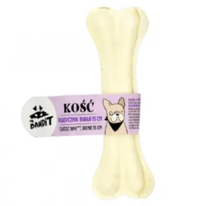 Comanda online Recompensa os din piele de vita alb - 15 cm