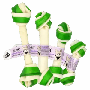 Comanda online Recompensa os innodat din piele de vita alb cu verde - 25 cm