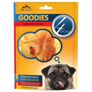 Comanda online Recompense 4DOG Goodies Rabbit Ear with Chicken 100g