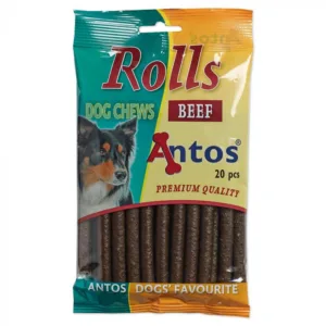 Comanda online Recompense pentru caini Antos Rolls Beef 20 bucati