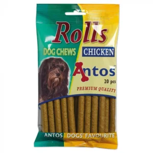 Comanda online Recompense pentru caini Antos Rolls Chicken 20 bucati