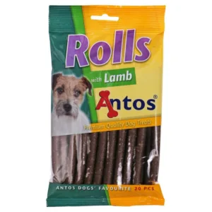 Comanda online Recompense pentru caini Antos Rolls Lamb 20 bucati