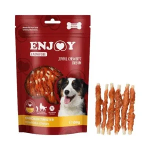 Comanda online Recompense pentru caini Enjoy Carnivore Rawhide Chews cu pui