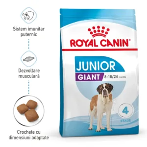 Comanda online Royal Canin Giant Junior hrana uscata caine junior etapa 2 de crestere