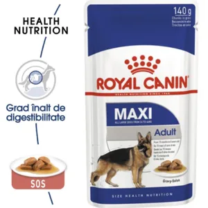 Comanda online Royal Canin Maxi Adult hrana umeda caine (in sos)