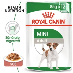 Comanda online Royal Canin Mini Adult hrana umeda caine (in sos)