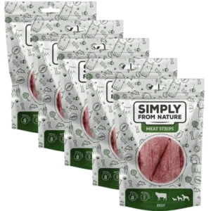 Comanda online SIMPLY FROM NATURE Meat Strips 5x80 g benzi vita pentru caini