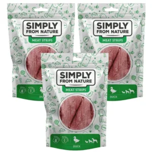 Comanda online SIMPLY FROM NATURE Meat Strips Benzi carne rata pentru caine 3x80 g