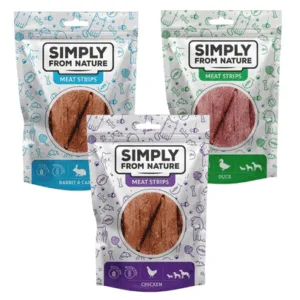Comanda online SIMPLY FROM NATURE Meat Strips Fasii carne pentru caini 3x80 g rata