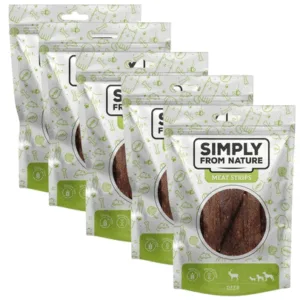 Comanda online SIMPLY FROM NATURE Meat Strips caprioara 5x80 g pentru caini