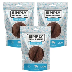 Comanda online SIMPLY FROM NATURE Meat Strips carne vanat pentru caini 3x80 g