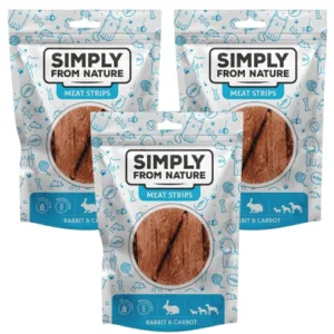 Comanda online SIMPLY FROM NATURE Meat Strips din iepure si morcovi