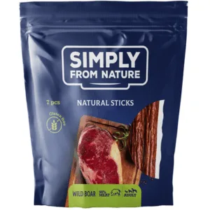 Comanda online SIMPLY FROM NATURE Recompense sticks cu aroma de mistret pentru caini 7 buc.