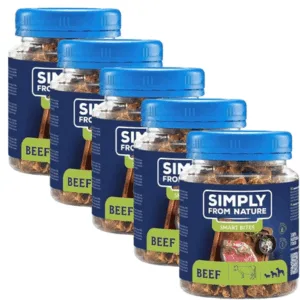 Comanda online SIMPLY FROM NATURE Smart Bites 5x130 g biscuiti cu vita pentru caini