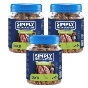 Comanda online SIMPLY FROM NATURE Smart Bites Gustare dresaj caini 3x130 g cu rata