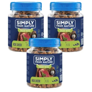 Comanda online SIMPLY FROM NATURE Smart Bites Recompense pentru caine 3x130 g caprioara