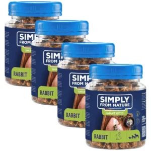 Comanda online SIMPLY FROM NATURE Smart Bites Snack cu iepure pentru caini 4x130 g