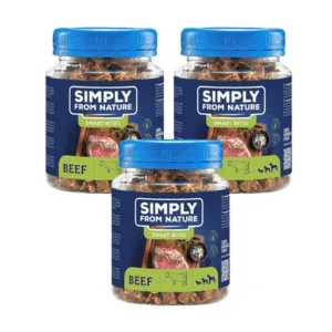 Comanda online SIMPLY FROM NATURE Smart Bites Snack cu vita pentru caini 3x130 g