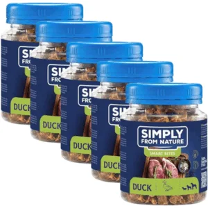 Comanda online SIMPLY FROM NATURE Smart Bites cuburi cu rata 5x130 g recompense caini