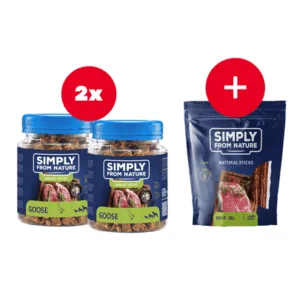 Comanda online SIMPLY FROM NATURE Smart Bites recompensa cu gasca 2 x 130 g + snack GRATIS