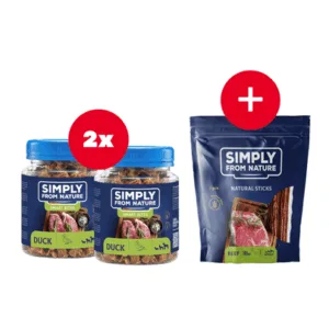 Comanda online SIMPLY FROM NATURE Smart Bites recompense cu rata 2 x 130 g + snack GRATIS