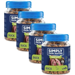 Comanda online SIMPLY FROM NATURE Smart Bites set gustari caini 4x130 g cu rata