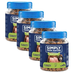 Comanda online SIMPLY FROM NATURE Smart Bites set recompense caine 4x130 g din curcan